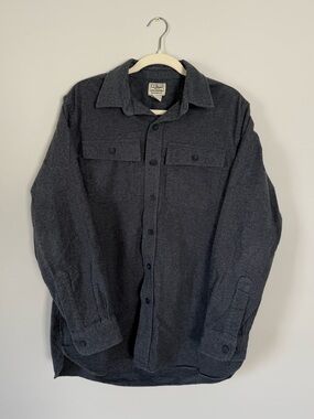 L.L. Bean Charcoal Shirt Jacket Traditional Fit Men’s Size Medium